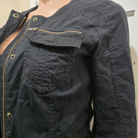 Express Black Utility Jacket for Women - Picture 2 of 7